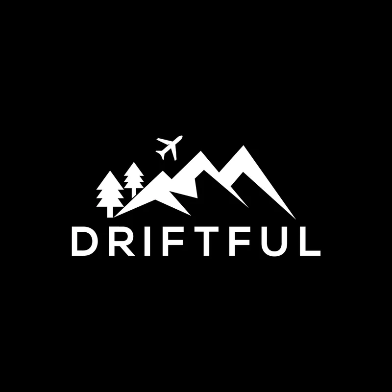The Driftful Instagram profile image: the white mark on black