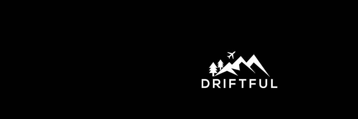 The Driftful X cover: the white mark on black