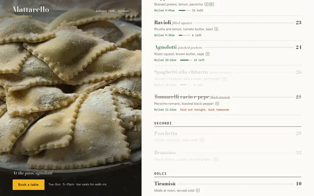 Mattarello concept: can i eat here?